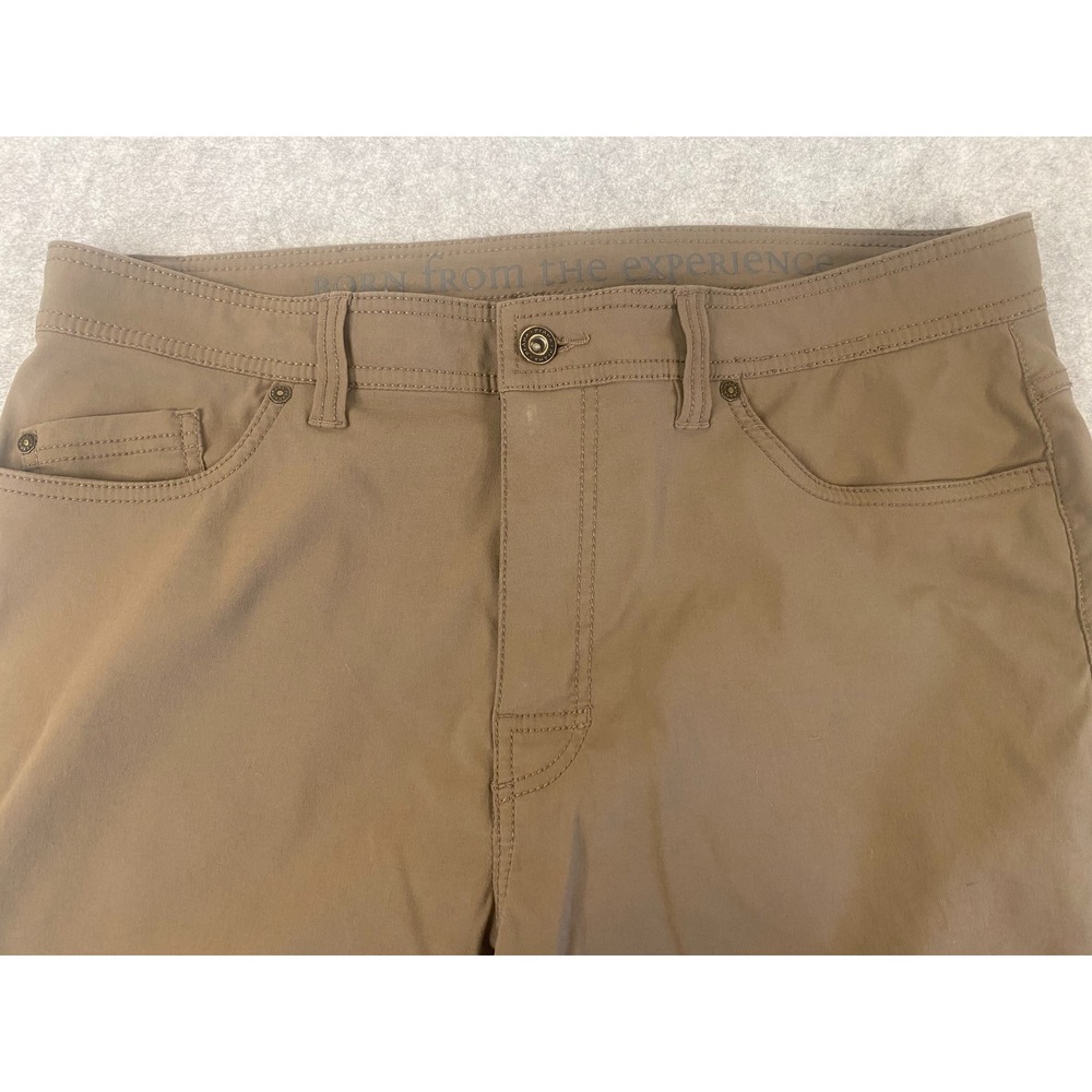 Prana Zion Slim Fit Tan Stretch Nylon Outdoor Hiking Pants Mens 36 - Picture 3 of 9
